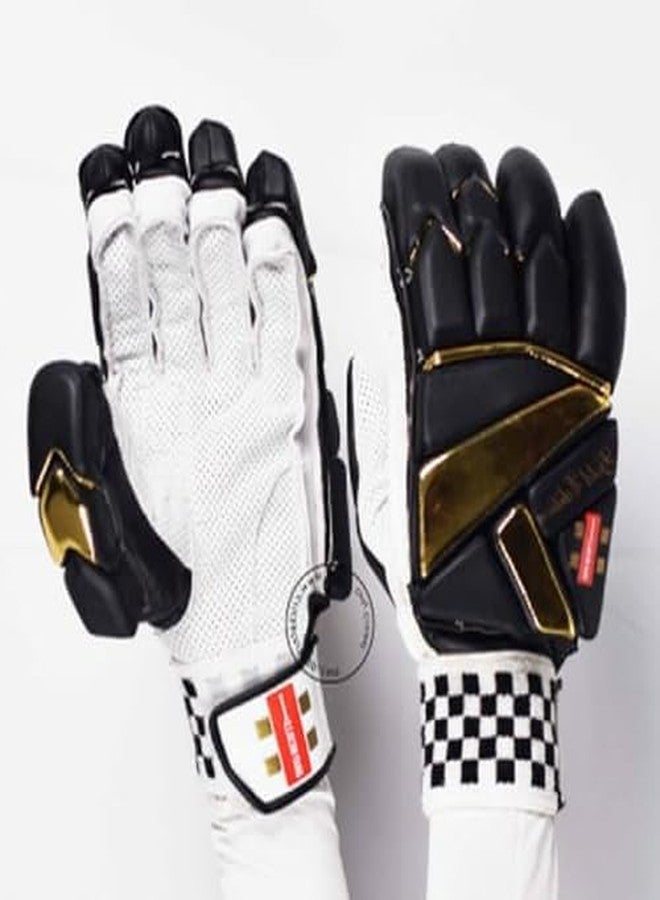 Gray-Nicolls Gold Edition Black Cricket Batting Gloves Adult Size Left Handed - Image 1