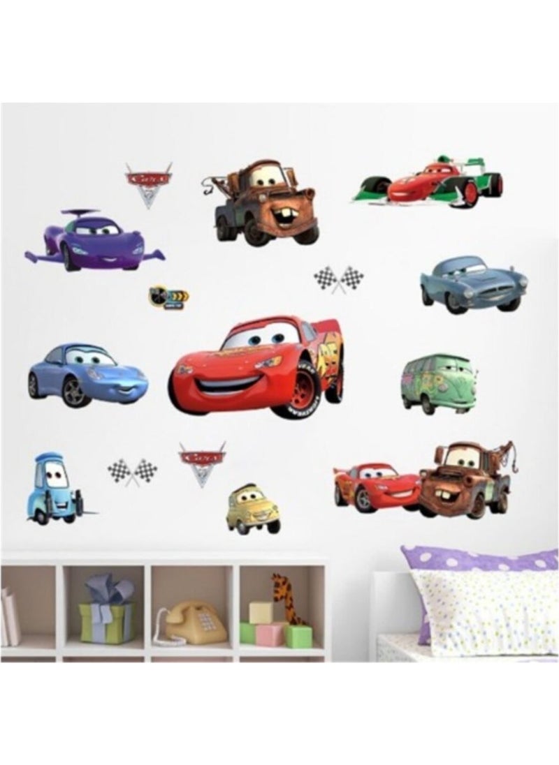 Kt Grup Kt Decoration Kids and Baby Room Cars Cars Lightning Mcqueen and His Friends Sticker 