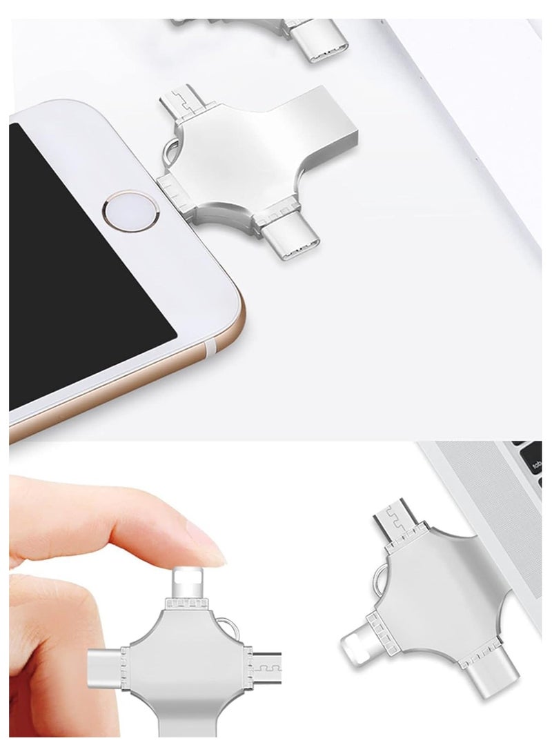 Flash Drive - 2TB OTG 4 in 1 USB Flash Drive for iPhone,External Storage Thumb Drive Photo Stick USB 3.0 Memory Stick Jump Drive PhotoStick for iPad, Android,PC - Image 1
