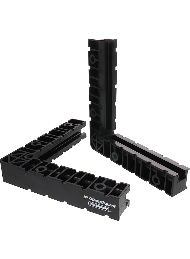 Milescraft 4011 8" ClampSquares - 90 Degree Corner Clamp, Positioning/Assembly Squares for Pictures Frames, Boxes, Etc Black - Image 1