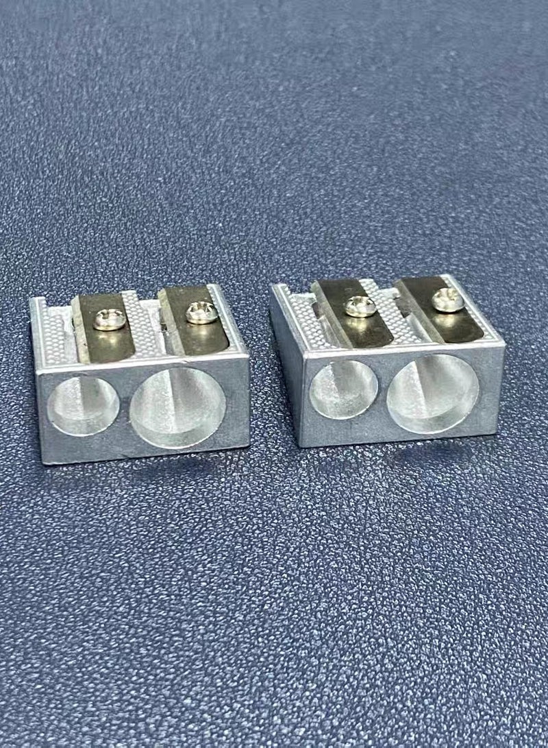 كلاس طقم مبراة اقلام معدنية ، فضي معدني، عبوة من 6 قطع - Image 1