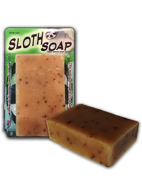 Gears Out Bodacious Bath Sloth Soap Handcrafted Bath Soap Made with Coffee Grounds 1 Bar