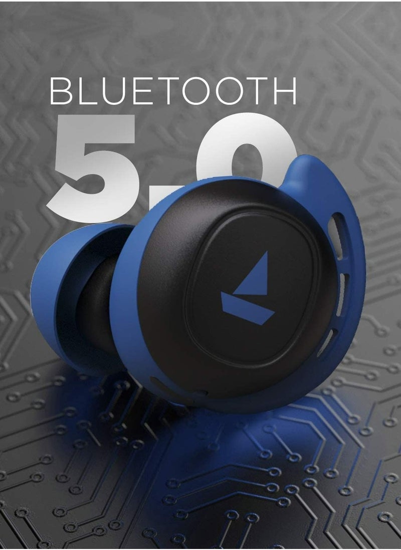 boAt - boAt Airdopes 441 TWS Ear-Buds with IWP Technology, Immersive Audio, Up to 30H Total Playback, IPX7 Water Resistance, Super Touch Controls, Secure Sports Fit & Type-C Port(Blue) - Image 1