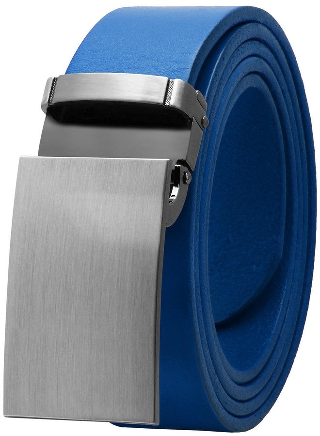 Falari Men's Dress Belt Jeans Belt Genuine Leather 9026-BLUE-L40 - Image 1