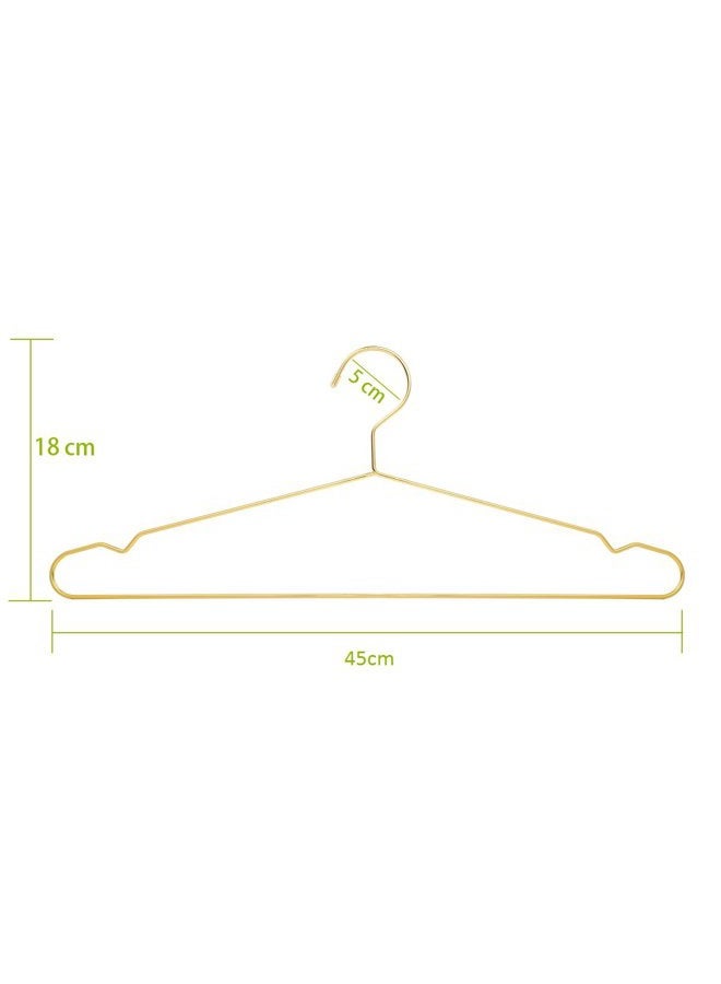 Jetdio 17.7" Strong Metal Wire Clothes Hangers, Coat, Standard Suit Hangers, Ideal for Everyday Use, 30 Pack, Gold - Image 2