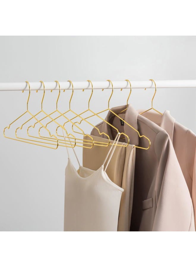 Jetdio 17.7" Strong Metal Wire Clothes Hangers, Coat, Standard Suit Hangers, Ideal for Everyday Use, 30 Pack, Gold - Image 5