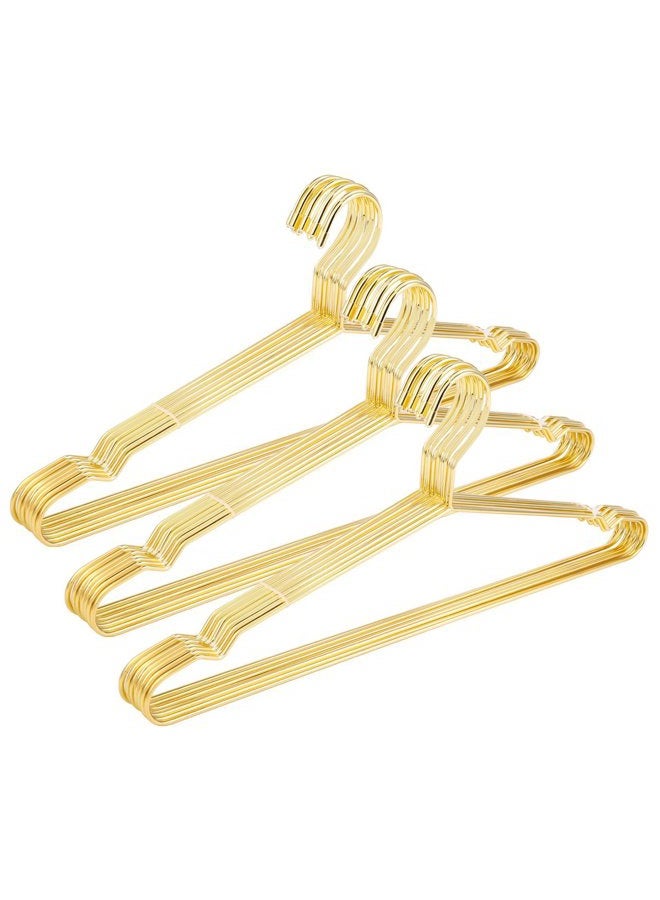 Jetdio 17.7" Strong Metal Wire Clothes Hangers, Coat, Standard Suit Hangers, Ideal for Everyday Use, 30 Pack, Gold - Image 1