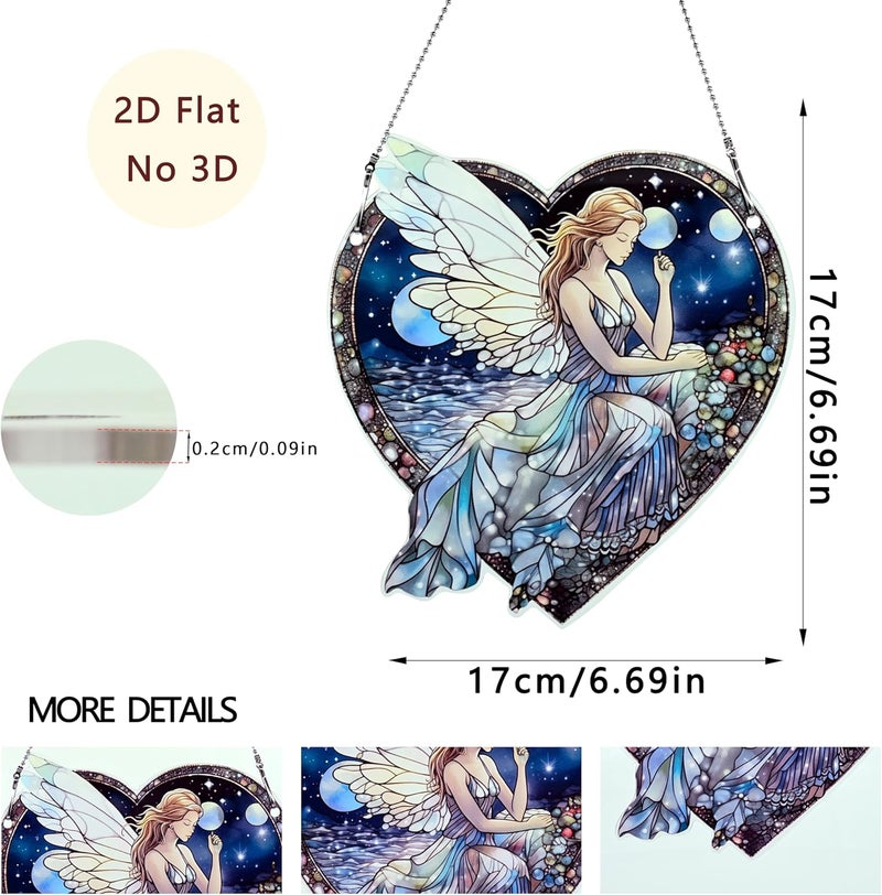 thmnj Fairy Ornaments Colorful Window Hanging Decorations Home Wall Decor for Bedroom Patio Indoor Outdoor - Image 2