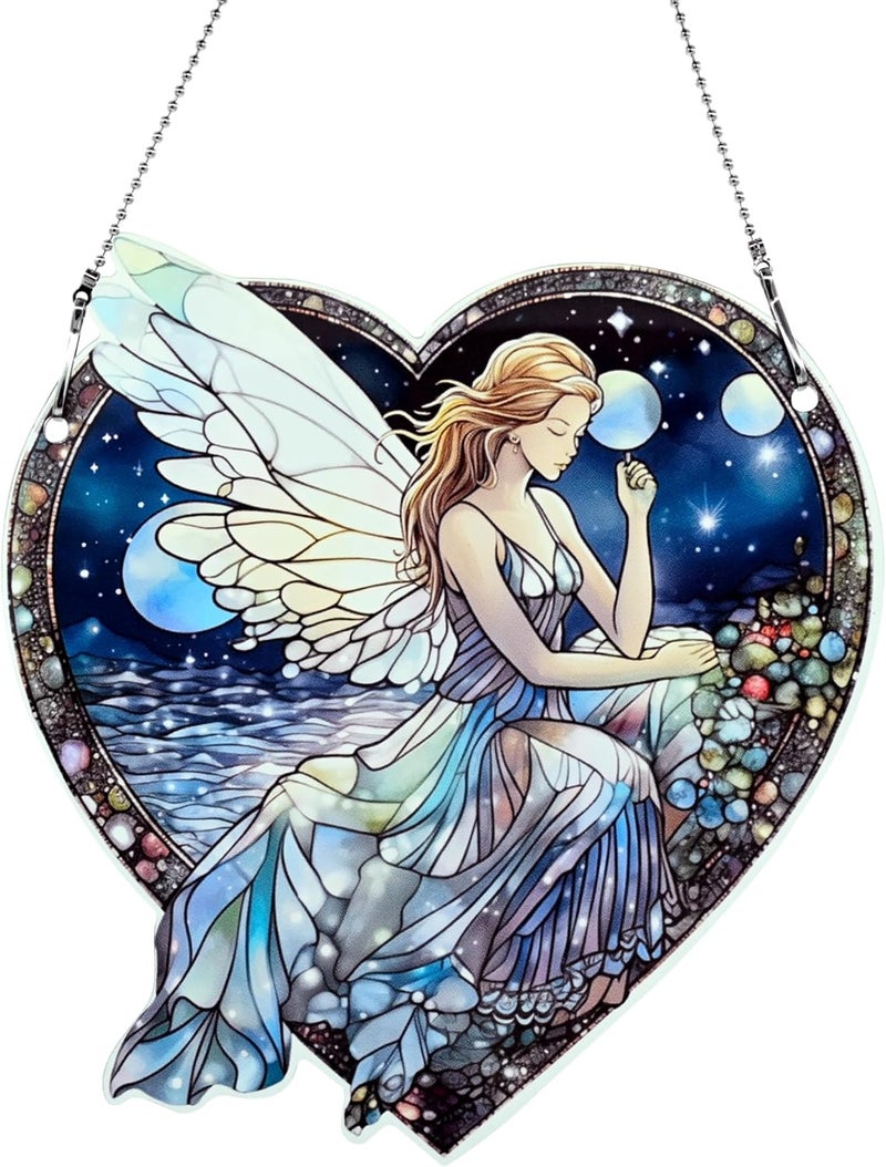 thmnj Fairy Ornaments Colorful Window Hanging Decorations Home Wall Decor for Bedroom Patio Indoor Outdoor - Image 1