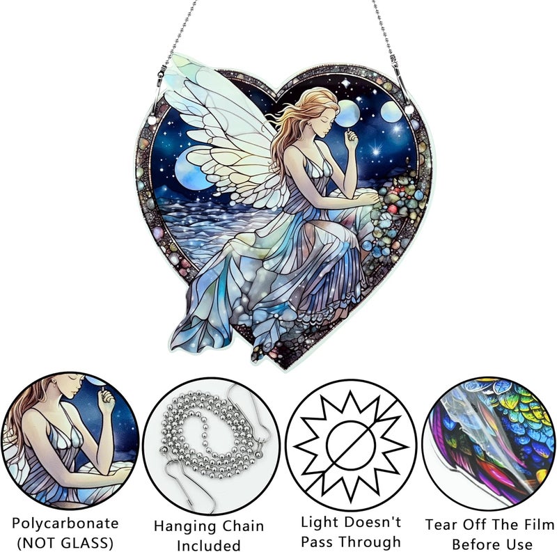 thmnj Fairy Ornaments Colorful Window Hanging Decorations Home Wall Decor for Bedroom Patio Indoor Outdoor - Image 3