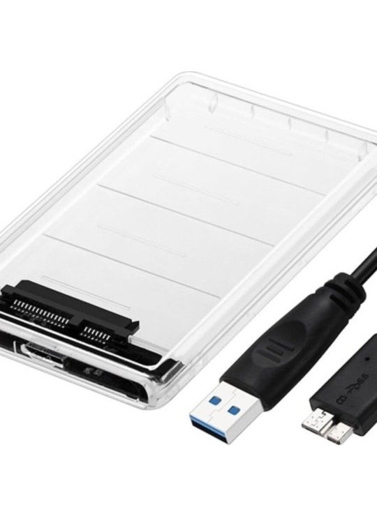 Alfais - 4266 2.5 USB 3.0 External SSD Harddisk Transparent Sata Portable HDD Box - Image 1