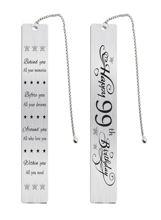 Jzxwan Happy 99th Birthday Gifts for Women Men, 99 Year Old Birthday Bookmark, Female 99 Yr Old Bday Card Gift Ideas, 1926 Book Mark for Woman Man, 99th Bday Decorations - Image 1