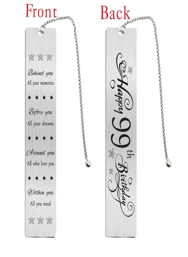 Jzxwan Happy 99th Birthday Gifts for Women Men, 99 Year Old Birthday Bookmark, Female 99 Yr Old Bday Card Gift Ideas, 1926 Book Mark for Woman Man, 99th Bday Decorations - Image 2