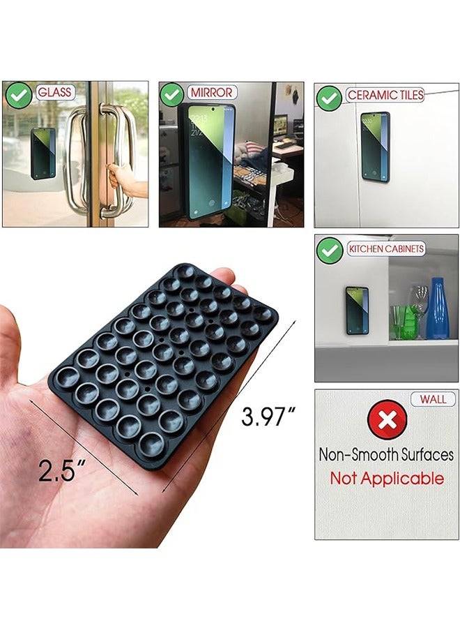 Sthxyfaith Silicone Suction Cup Phone Case Mount Double Sided, Phone Accessories Hands-Free Strong Grip Holder for Selfies and Videos, Silicon Phone Stand Sticky for iPhone and Android - Image 2