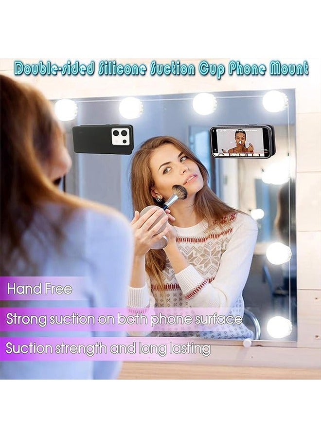 Sthxyfaith Silicone Suction Cup Phone Case Mount Double Sided, Phone Accessories Hands-Free Strong Grip Holder for Selfies and Videos, Silicon Phone Stand Sticky for iPhone and Android - Image 4