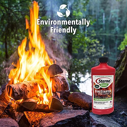 Sterno Charcoal Lighter Fluid, Fire Starter Gel for Pellet Stoves, BBQ Grilling, Campfire, Ethanol Clean Burning Instant Flame - Ultra-Concentrated, All-Weather for Indoor & Outdoor - 6-Pack, 16oz - Image 4