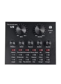 TIGER V8 Sound Card with Bluetooth, Mixer Board, Voice Changer & Live Sound Card – Professional Audio Interface for Streaming, Karaoke, Music Production, and Live Shows  - Image 1