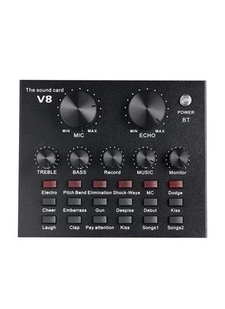 V8 Sound Card with Bluetooth, Mixer Board, Voice Changer & Live Sound Card – Professional Audio Interface for Streaming, Karaoke, Music Production, and Live Shows - pzsku/Z234BE0BC08F524F3E0C0Z/45/1745999993/2e83b884-8839-4010-9ea7-aa5f33ff98ca
