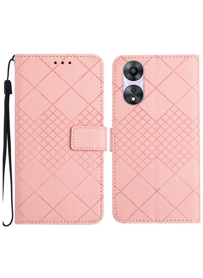 S-TOP Case For OPPO A58 4G Rhombic Grid Texture Leather Phone Case - Image 1