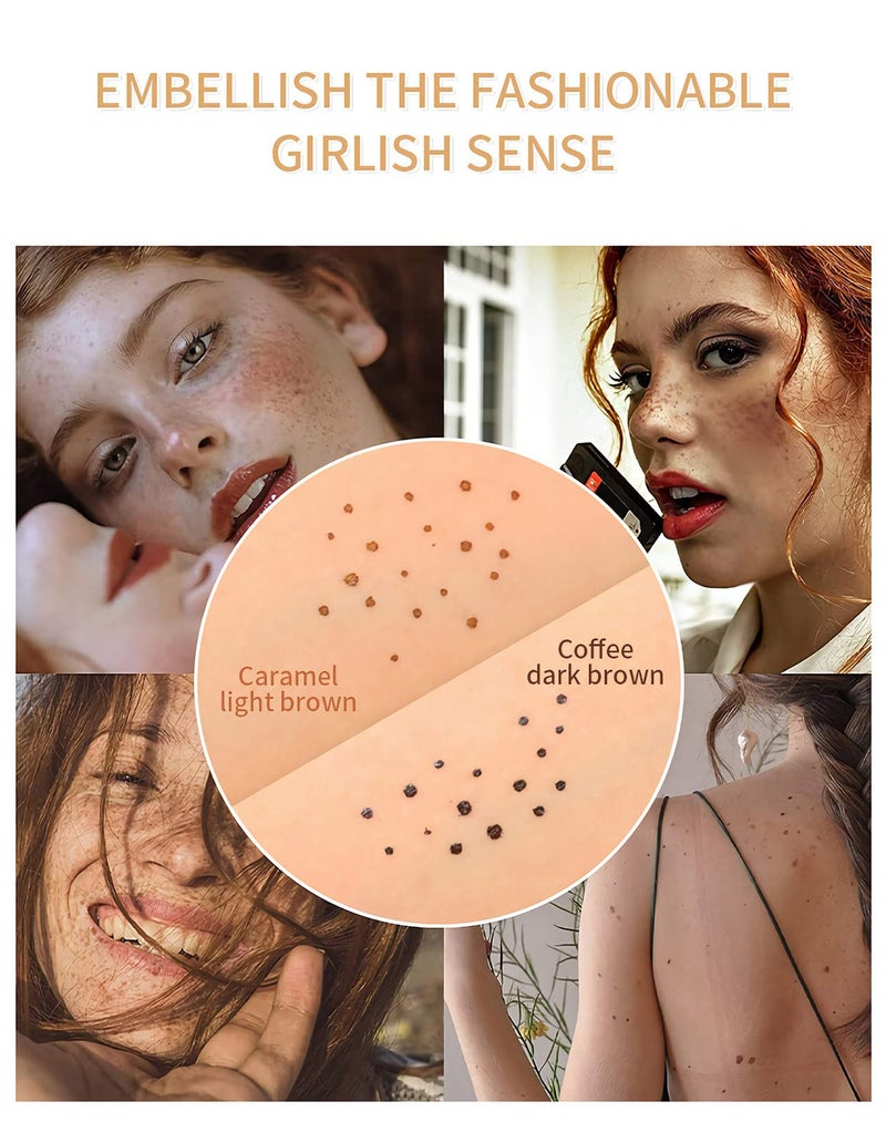 SUMEITANG Lifelike Freckle Pen - 2 Colors (Light Brown & Dark Brown), Waterproof, Quick Dry, Soft Dot, Natural, Magic Fake Freckles Makeup Pen - Image 2