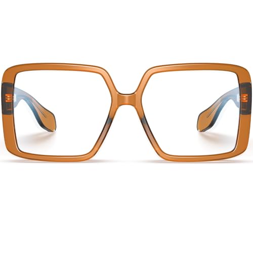 VISOONE Oversized TR90 Blue Light Blocking Glasses Fashion Accessories Non Prescription for Women Harvard - Image 1