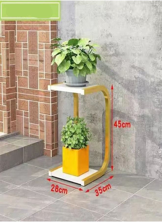 fashionhome 2 Shelves Modern Design Flower Pot rack for Living Room  - Image 2