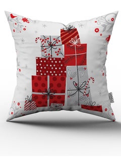 Cango Home Red and White New Year Themed Digital Printed Throw Pillow Cover CGH811 
