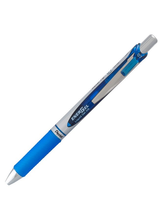 Pentel Energel 0.7 Mm Rtx Retractable Liquid Gel Pen, Bulk Combo Pack Of 6 Black Ink & 6 Blue Ink Metal (Total Of 12 Deluxe Pens In Box) Medium Line, Metal Tip Pens - Image 2