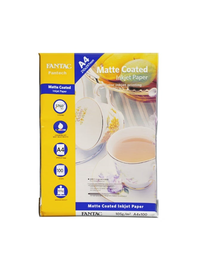 FANTAC Fantac 105g A4 Color Inkjet Printing Paper For Office Documents B-ultrasound Hospital Bidding Medical Records Resume Printing Paper 100 Sheets Pack 9895-231 - Image 4