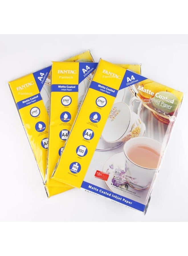 FANTAC Fantac 105g A4 Color Inkjet Printing Paper For Office Documents B-ultrasound Hospital Bidding Medical Records Resume Printing Paper 100 Sheets Pack 9895-231 - Image 3