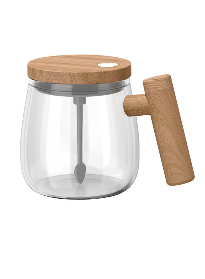 Self Stirring Mug, Electric Self Mixing Mug, Auto Glass Coffee Cup, High Borosilicate Glass Mixing Coffee Mug, Travel Stirring Cup Suitable for Coffee/Milk/Protein Powder 400ML  - Image 1