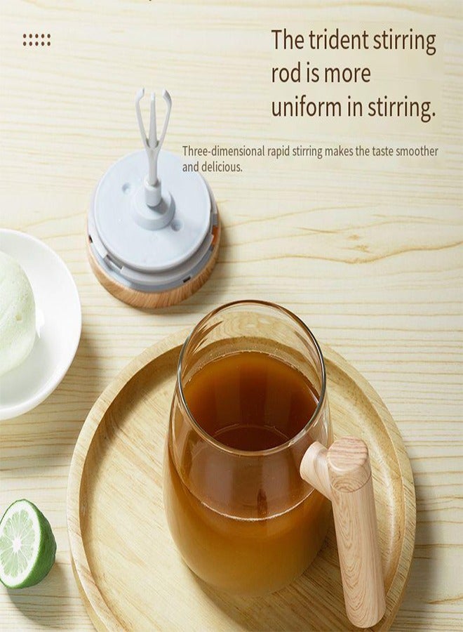 Self Stirring Mug, Electric Self Mixing Mug, Auto Glass Coffee Cup, High Borosilicate Glass Mixing Coffee Mug, Travel Stirring Cup Suitable for Coffee/Milk/Protein Powder 400ML  - Image 4