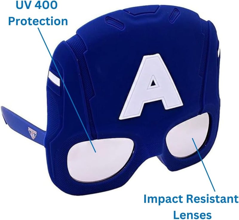 Sun-Staches Avengers Sunglasses | Hulk-Thor-Iron Man-Capt America | Official Marvel Costume Accessory | One Size Fits Most - Image 4