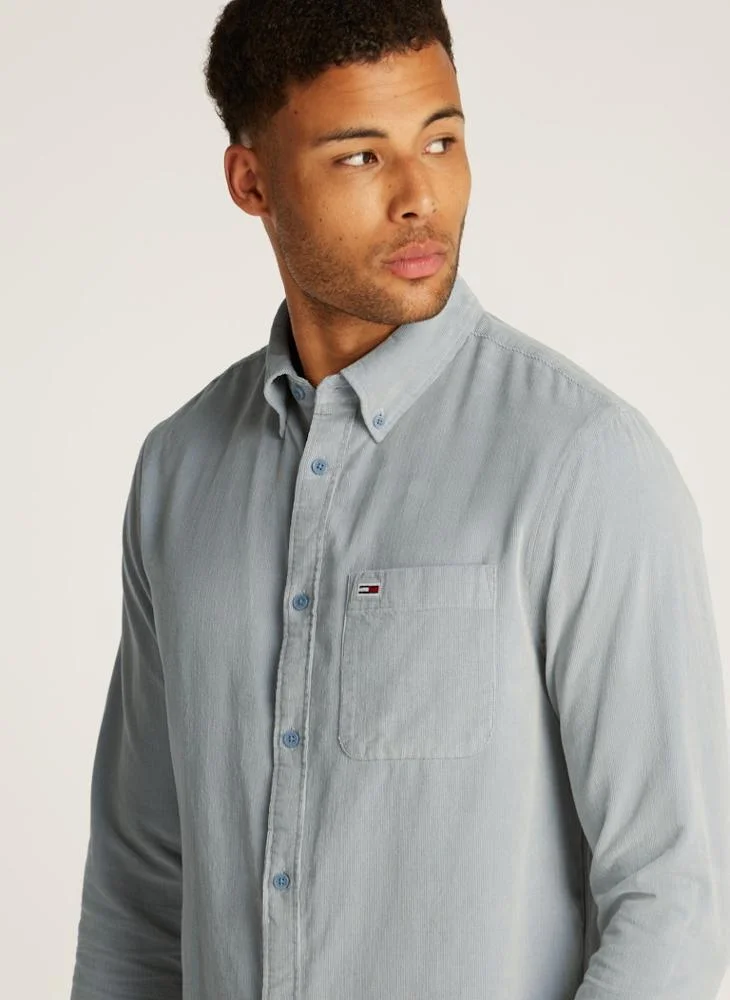 تومي جينز Logo Print Relaxed Fit Shirt