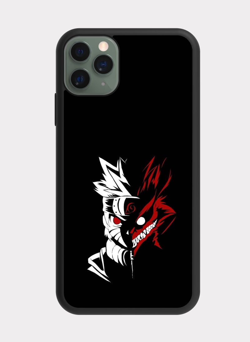 بكسلات كفر ايفون 11 برو ماكس ناروتو اسود احمر - Image 1