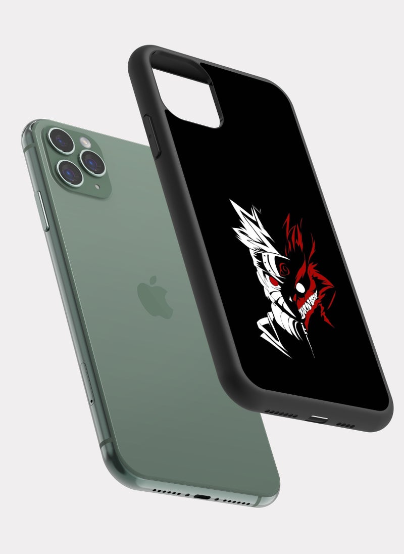 بكسلات كفر ايفون 11 برو ماكس ناروتو اسود احمر - Image 2