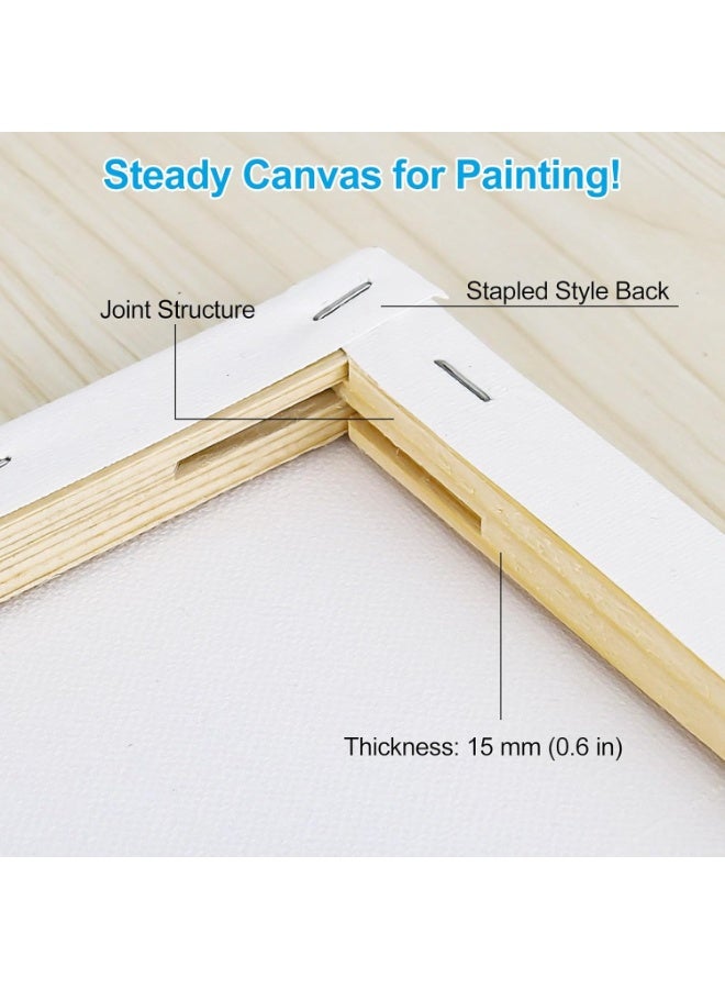 Canvas for Painting, 4 Pack Stretched Canvases for Adults, Acrylics & Oils Painting - 25*35 cm - Image 2