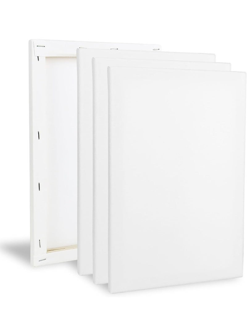 Canvas for Painting, 4 Pack Stretched Canvases for Adults, Acrylics & Oils Painting - 25*35 cm - Image 1