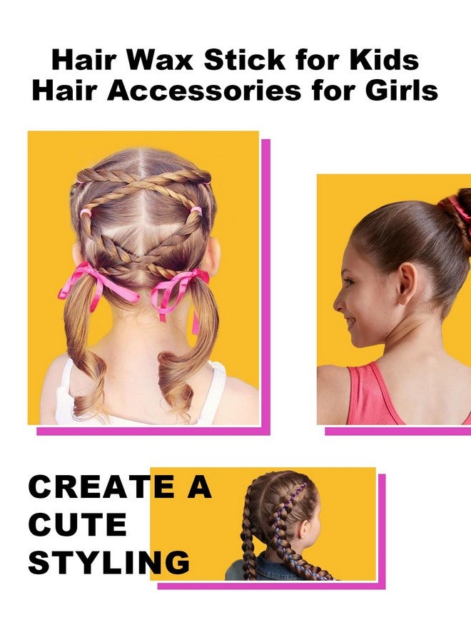 انوور عصا شمع للشعر، عصا شمع للشعر المتطاير للأطفال والنساء، إكسسوارات شعر للنساء والفتيات، صانع كعكة شعر للأطفال، عصا تصفيف الشعر، عصا جل شعر الأطفال، منتجات شعر الأطفال، عصا تنعيم الشعر - Image 4