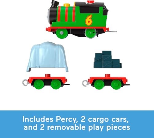 THOMAS & FRIENDS ​Thomas & Friends Motorized Toy Train Talking Percy Battery-Powered Engine with Sounds & Phrases for Pretend Play Preschool Kids Ages 3+ Years - Image 5