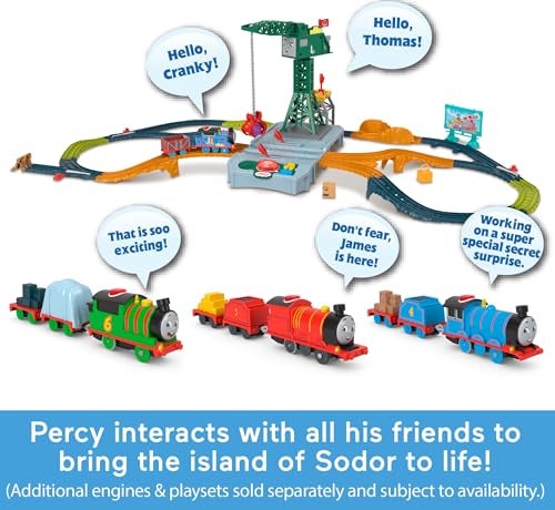 THOMAS & FRIENDS ​Thomas & Friends Motorized Toy Train Talking Percy Battery-Powered Engine with Sounds & Phrases for Pretend Play Preschool Kids Ages 3+ Years - Image 4
