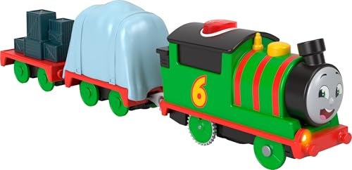 THOMAS & FRIENDS ​Thomas & Friends Motorized Toy Train Talking Percy Battery-Powered Engine with Sounds & Phrases for Pretend Play Preschool Kids Ages 3+ Years - Image 1