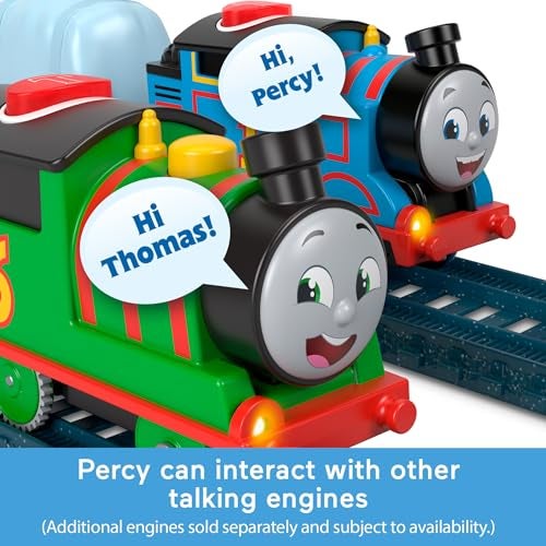THOMAS & FRIENDS ​Thomas & Friends Motorized Toy Train Talking Percy Battery-Powered Engine with Sounds & Phrases for Pretend Play Preschool Kids Ages 3+ Years - Image 3