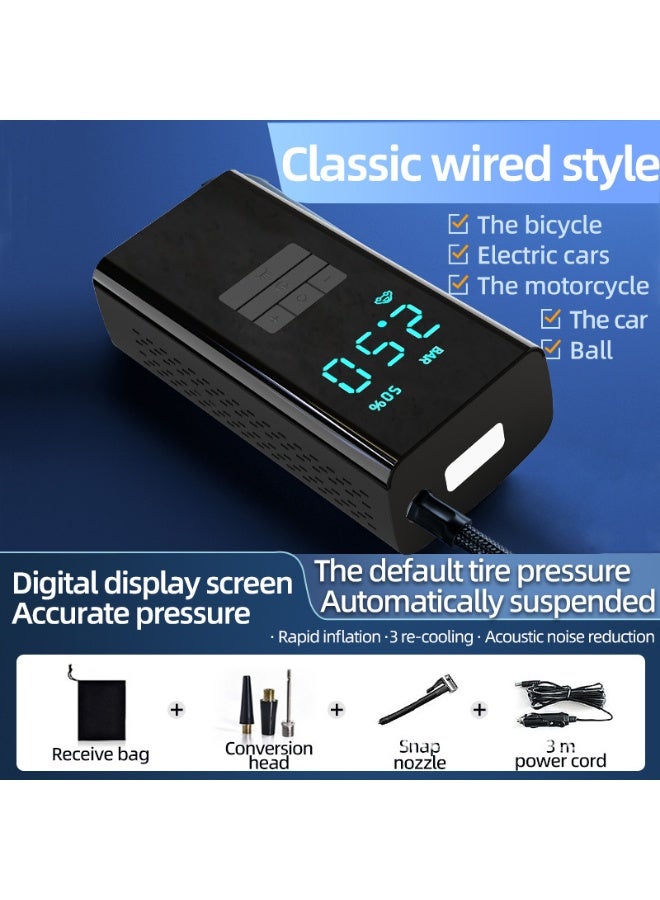 PINREK Car Tire Inflator Portable air Compressor, Electric tire Inflator, Car-Mounted Wireless air Pump, Portable car, SUV, Electric car, Bicycle Tire Pump With 30L/14.8V/8A Battery Power Bank/Auto Stop/LED Light, Digital Dual Display, Circulation air Pump, Suitable for Cars, Motorcycles, Bicycles,Basketball - Image 1