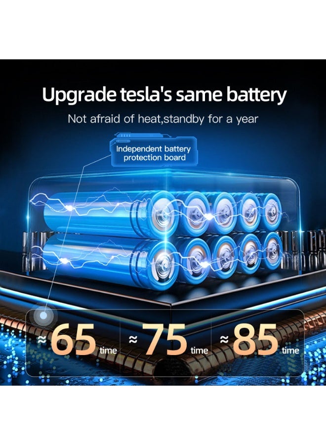 PINREK Car Tire Inflator Portable air Compressor, Electric tire Inflator, Car-Mounted Wireless air Pump, Portable car, SUV, Electric car, Bicycle Tire Pump With 30L/14.8V/8A Battery Power Bank/Auto Stop/LED Light, Digital Dual Display, Circulation air Pump, Suitable for Cars, Motorcycles, Bicycles,Basketball - Image 5