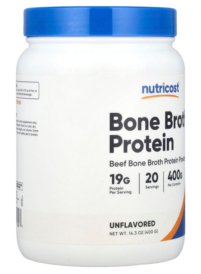 Nutricost Bone Broth Protein Unflavored 14.3 oz (400 g) - Image 2