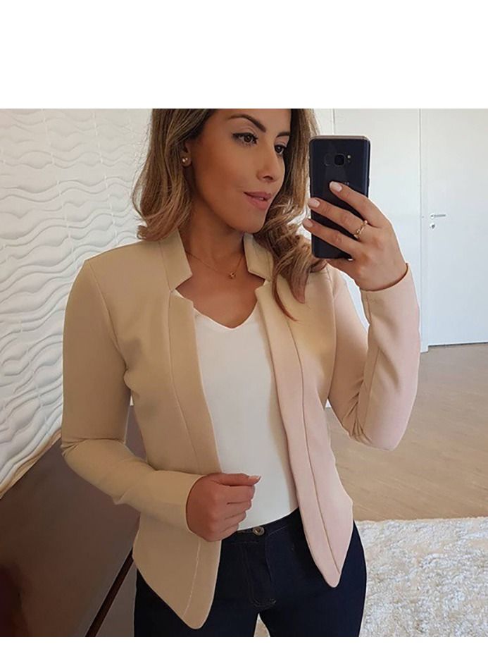 Loquat Women's New Fashion Simple Slim Coat 