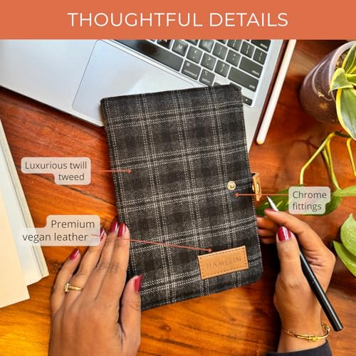 HAMELIN Notebook Diary 2026 | To Do List Journal | Undated Daily Planner & Organizer for Personal & Office Use | Ideal Gift for Men & Women | A5 | 200 Ruled Pages | 80 GSM | Slate Grey Twill - Image 5
