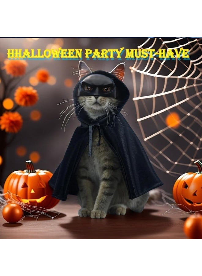 Bat Cat Mask Pet Hat Halloween Cosplay Cat Accessories Creative Bat Cat Toy Interactive Small Cat - Image 3