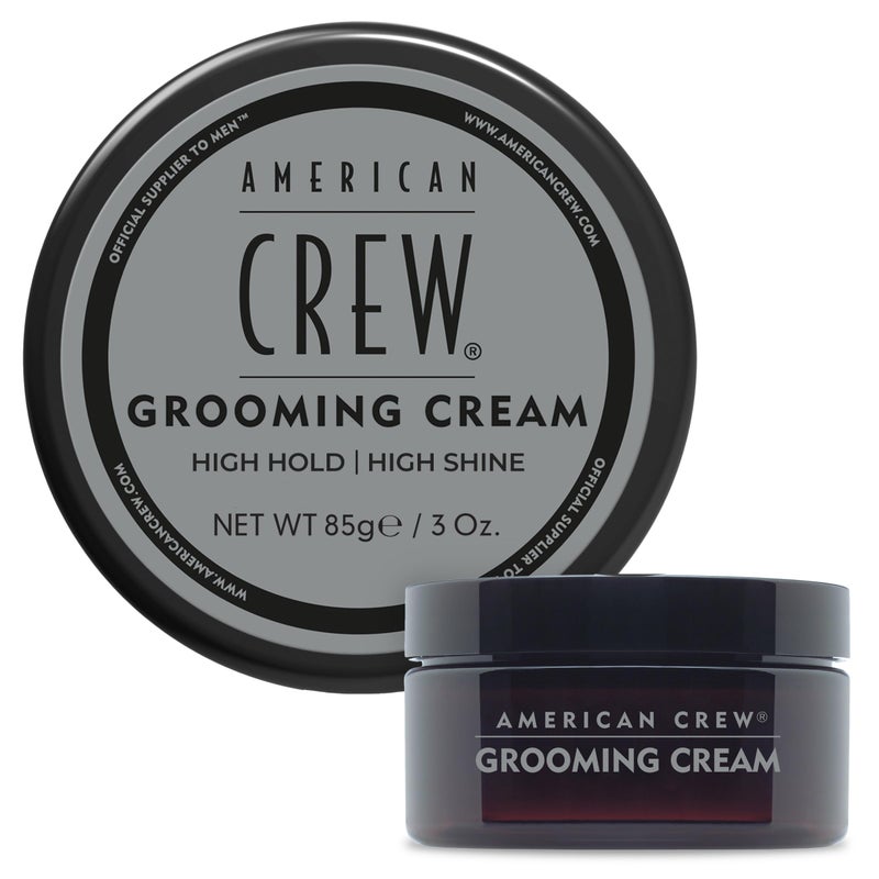 American Crew Men's Grooming Cream, Like Hair Gel with High Hold & High Shine, Stocking Stuffer for Him, 3 oz - Image 1